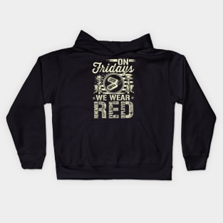 R FRIDAY RED Shirt- Military Kids Hoodie